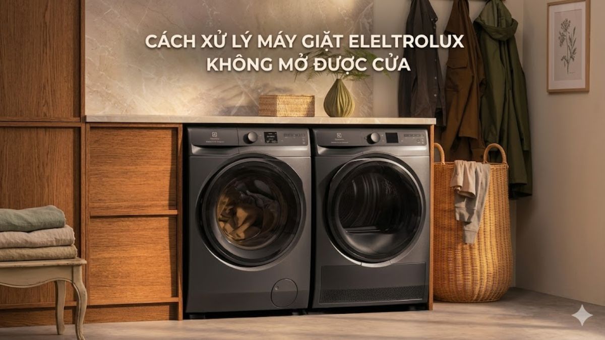 Cách xử lý máy giặt Electrolux không mở được cửa hiệu quả